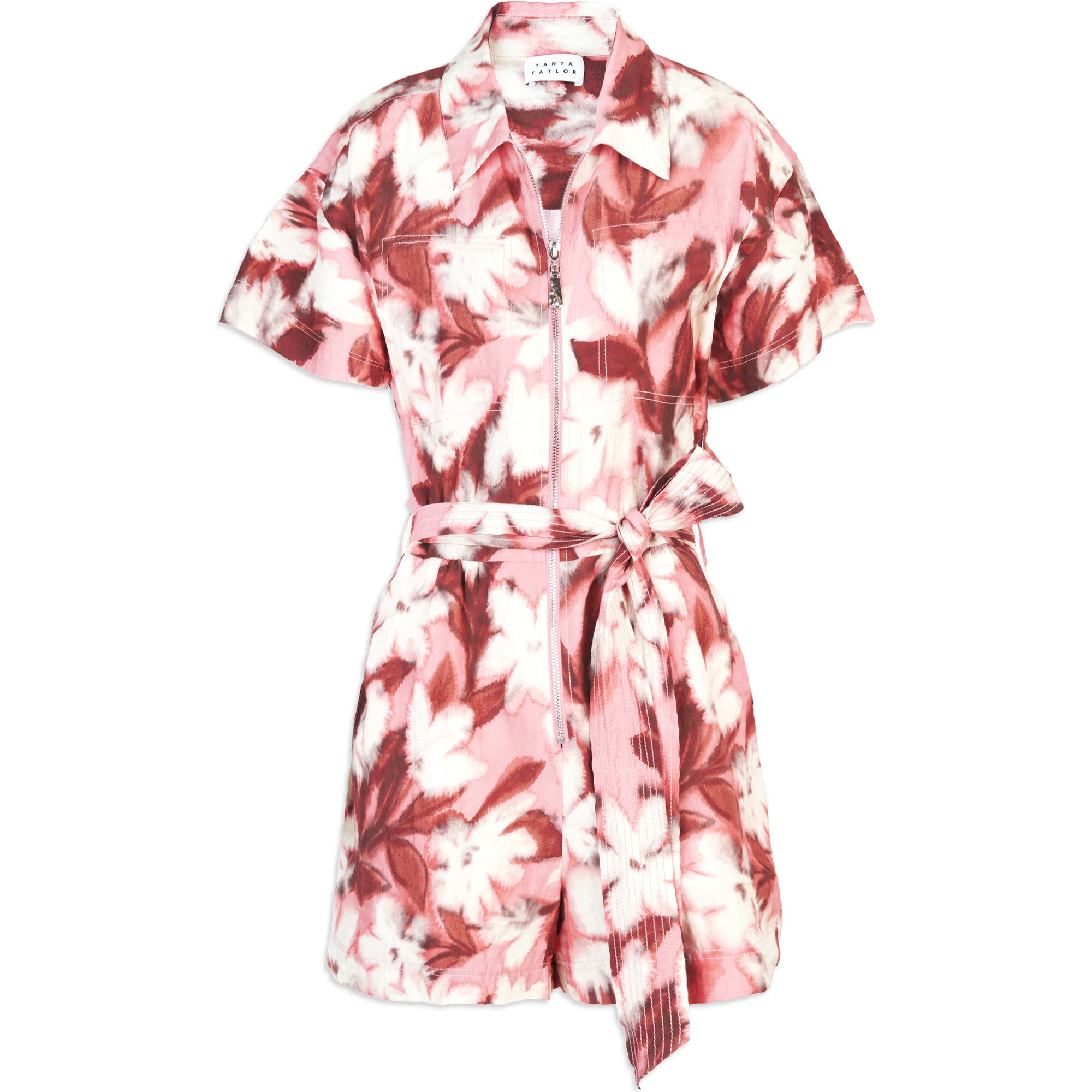 Women's Short Sleeve Skye Romper, Pink