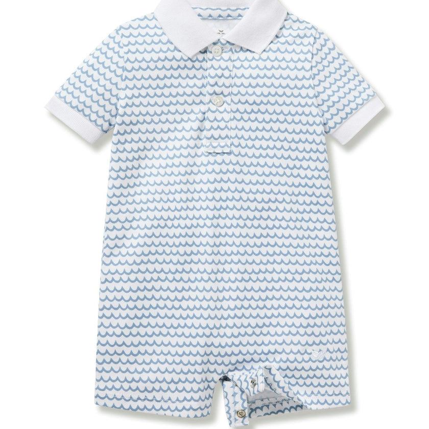 Baby's Pima Louis Play Romper in La Mer
