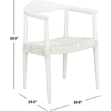 Juneau Leather Woven Accent Chair