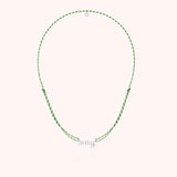 Women's Personalized Slim Knot Cord Necklace, Silver 925