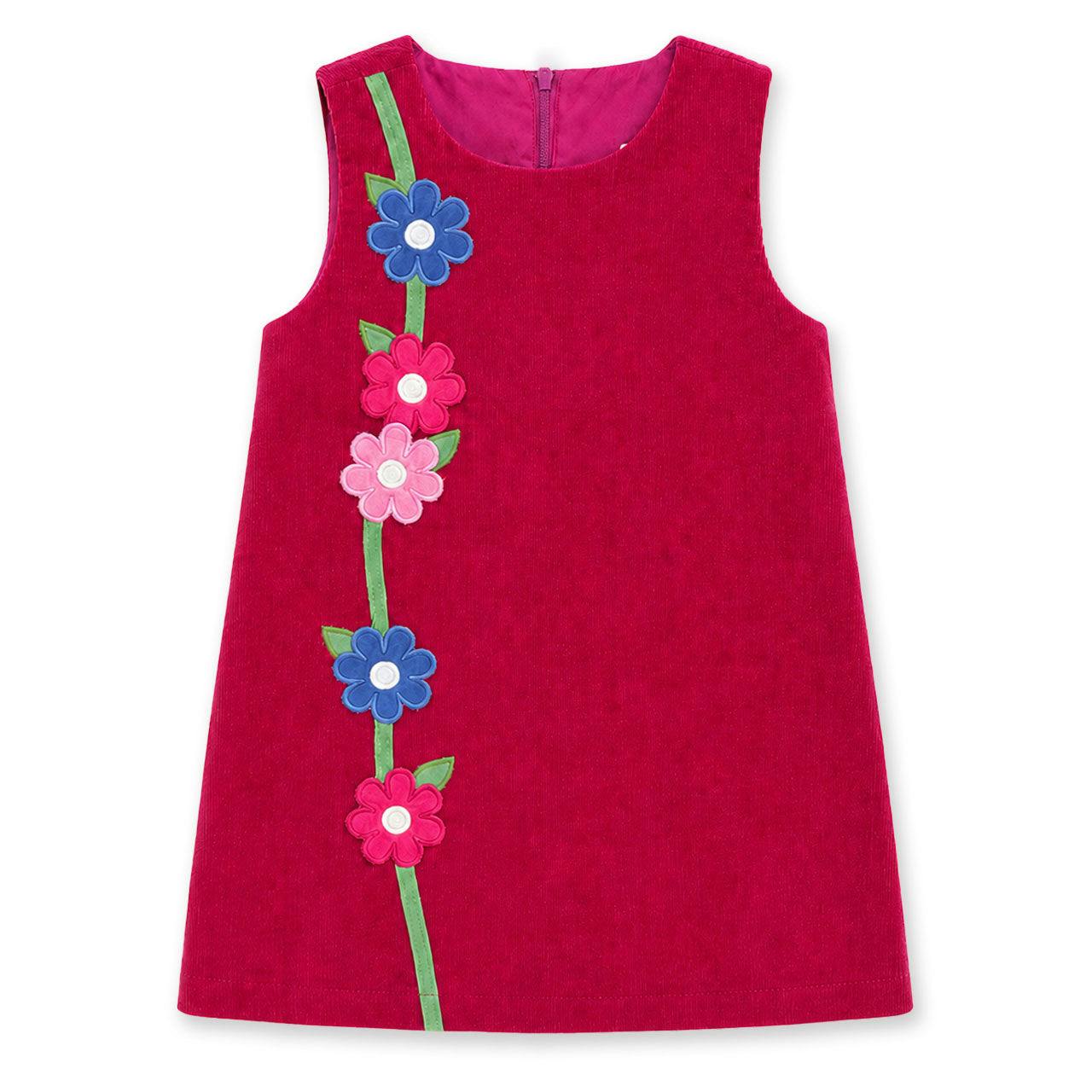 Corduroy Jumper with Flower