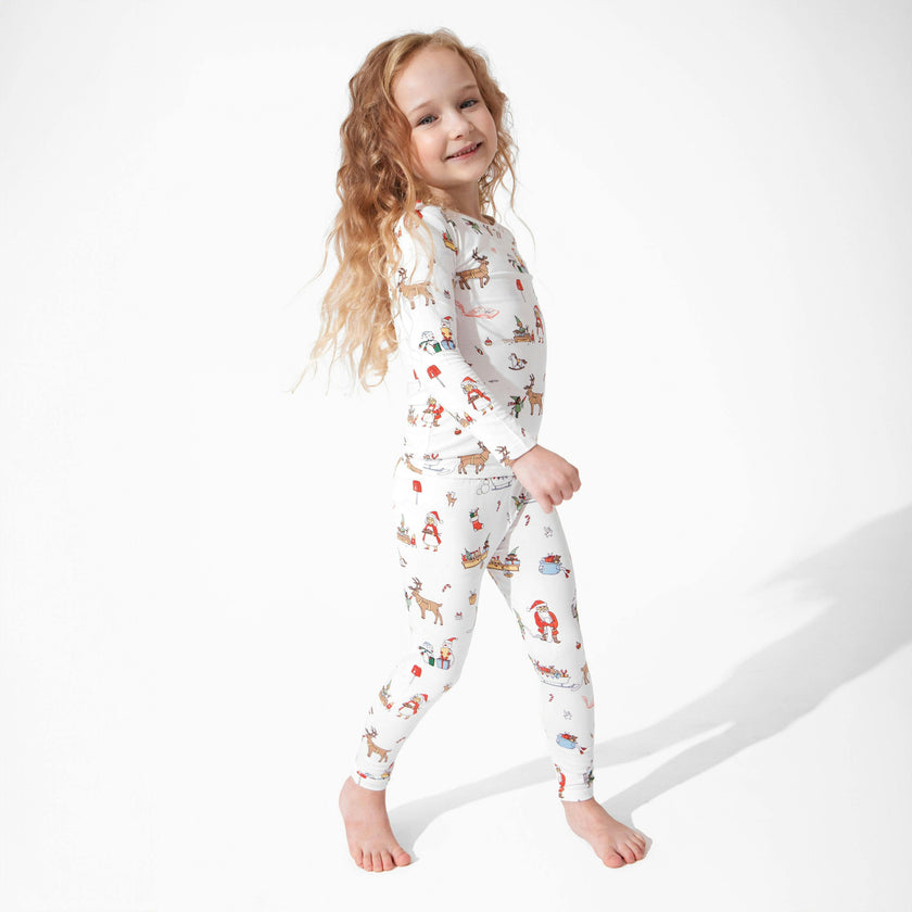 Santa's Workshop Bamboo Kids Pajamas