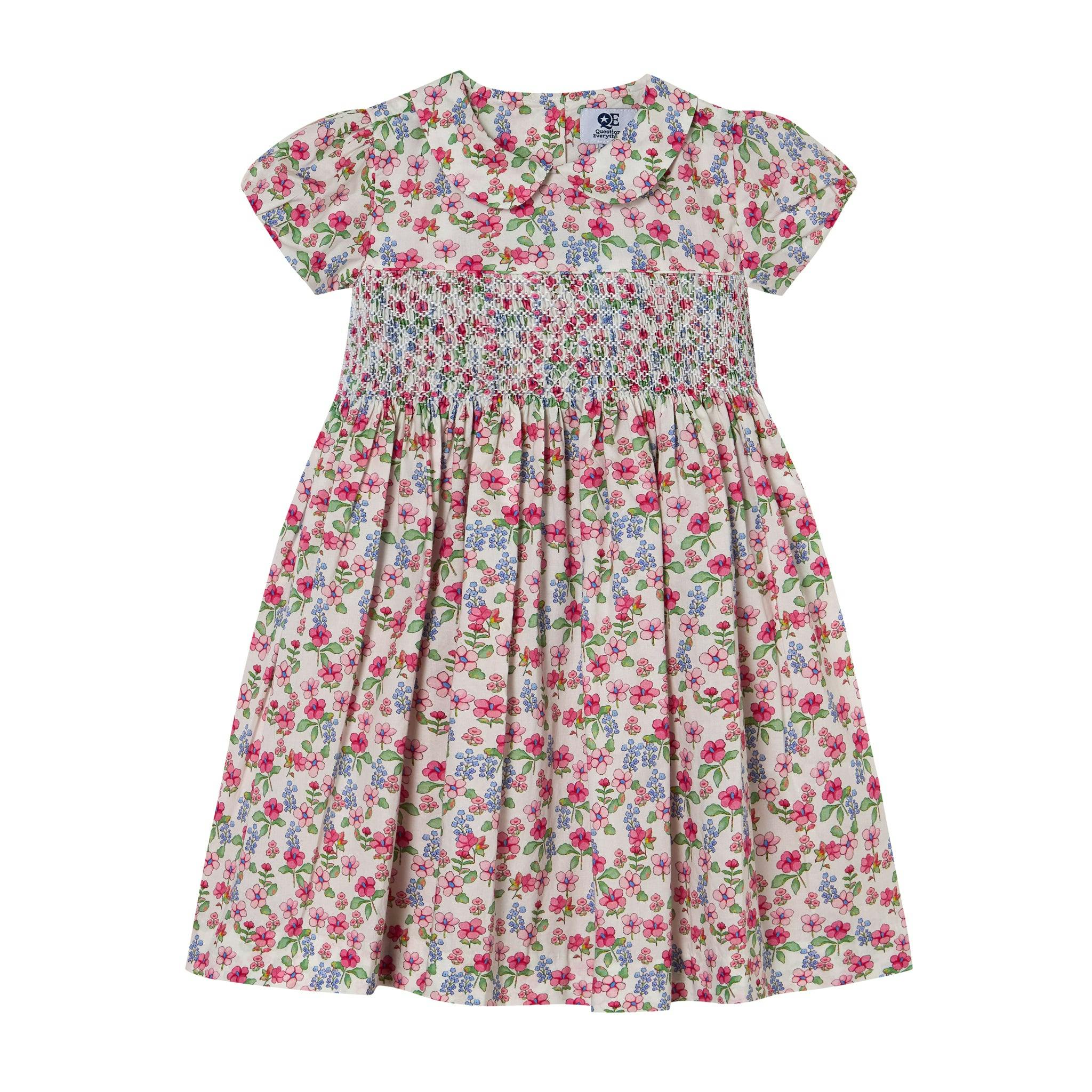 Hand-Smocked Girls Dress - Hannah