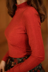 Ava Top in Poinsettia