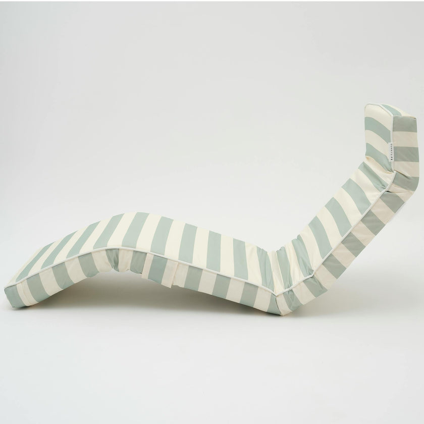 The Lounger Chair: Sea Sage Stripe