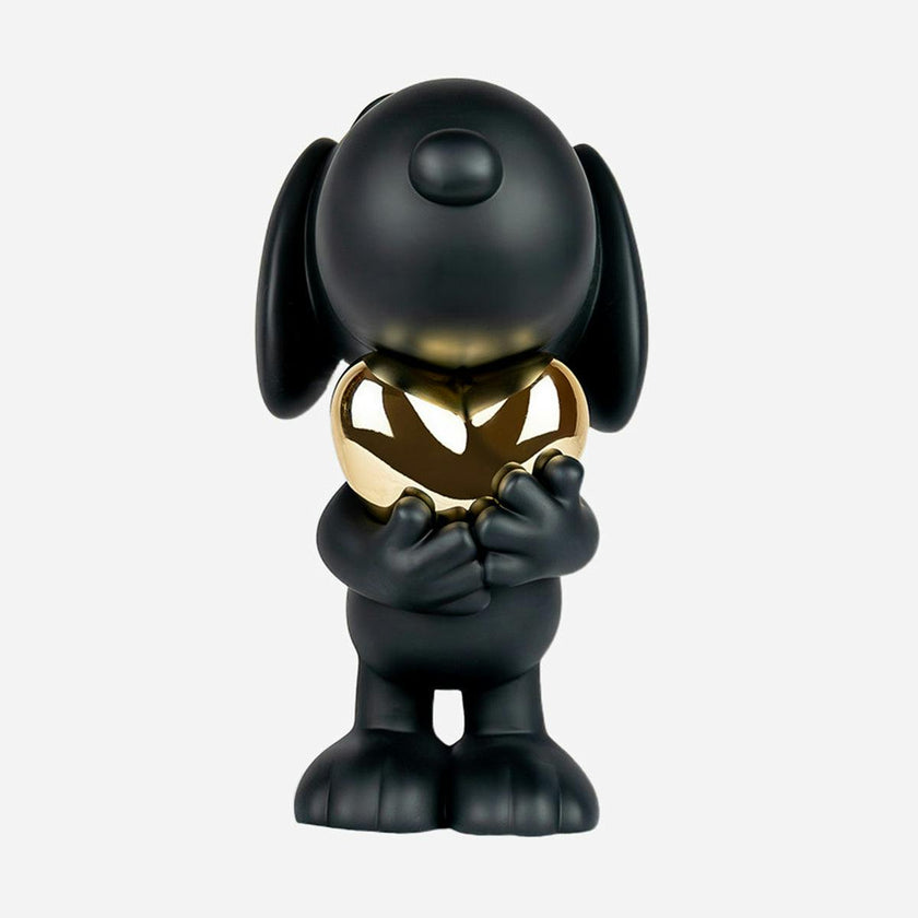 Snoopy HEART Matt Black with Chrome Gold Heart 21.5in