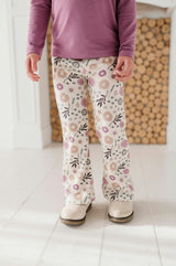 Girls Flare Pants in Winter Floral