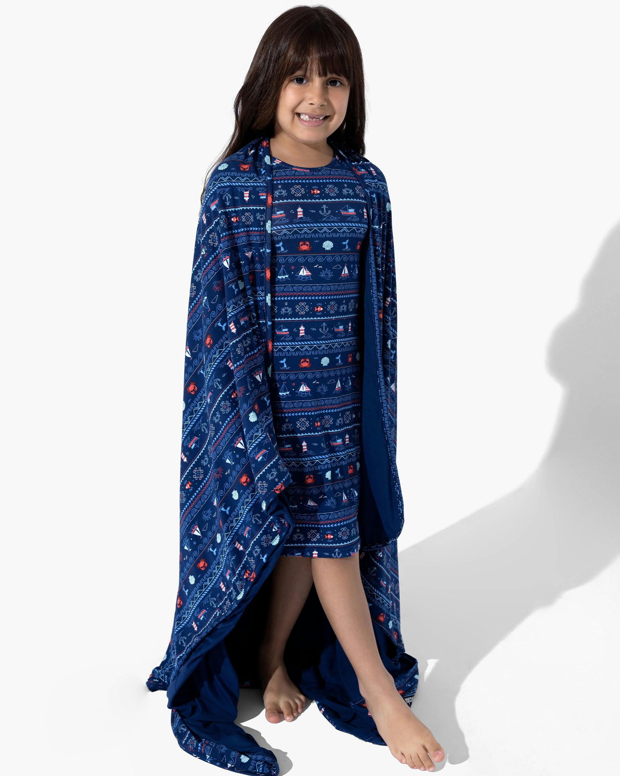 Sail Away Fair Isle Bamboo Girls' Sleeveless Dress