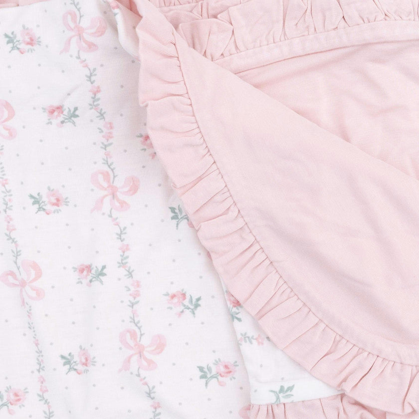 Dainty Buds and Bows - Ruffle Blanket