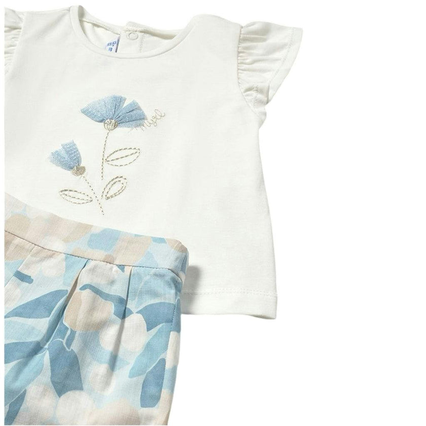 Floral Shorts and Baby T-Shirt Set