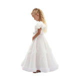 White Raineri Gem Shimmer Overlay Dress