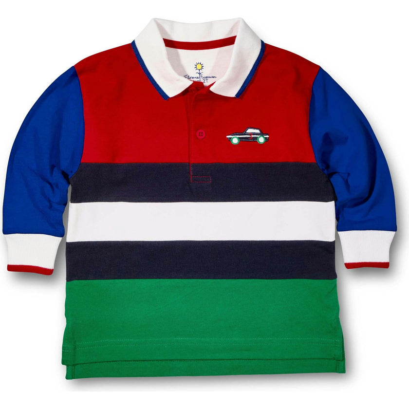 Jersey Knit Polo With Race Car