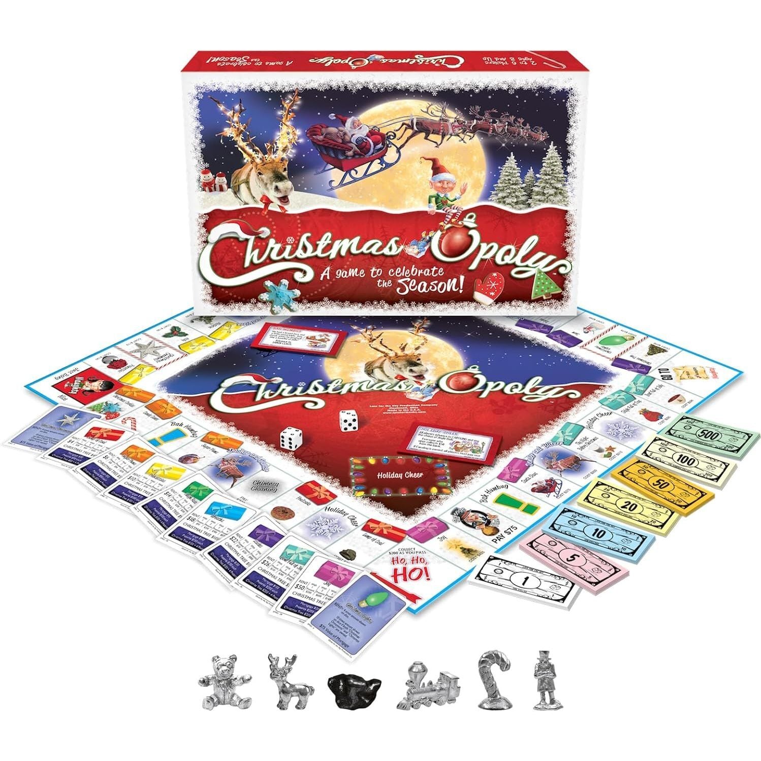 Late for the Sky Christmas-Opoly Board Game