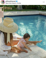 Begonia Sun Hat - Maroon Wide & Short Grosgrain Ribbon