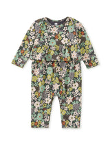 Pretty Peplum Baby Romper, Chelsea Garden Floral