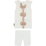 Floral Bow 2-Piece Sleeveless Top & Short Set