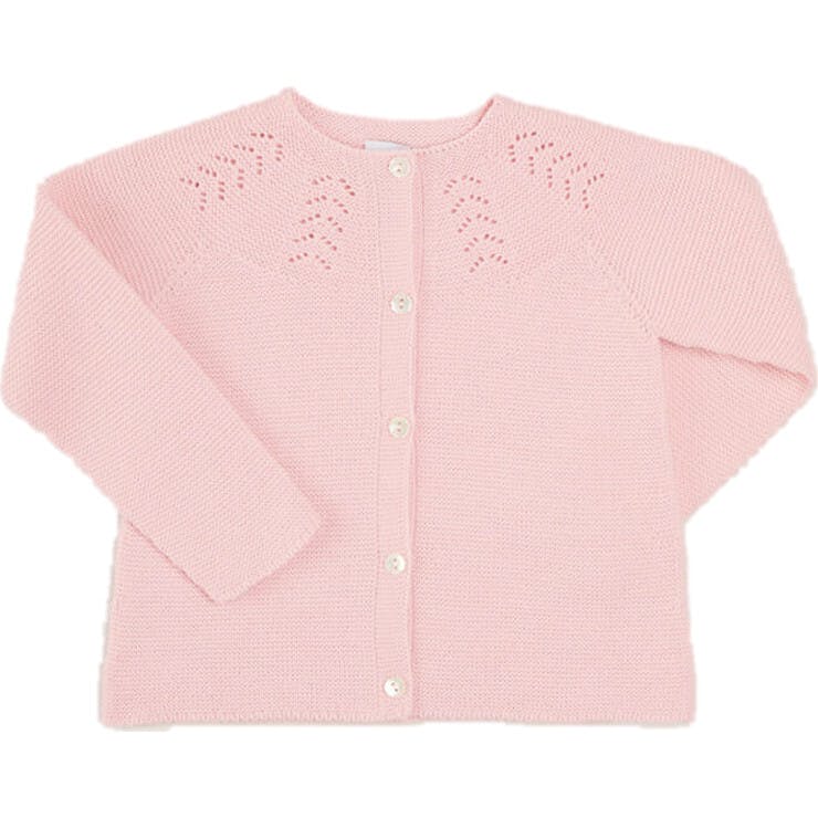Openwork Cardigan In Pink (6mths-10yrs)