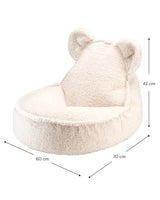 Cream White Bear Beanbag