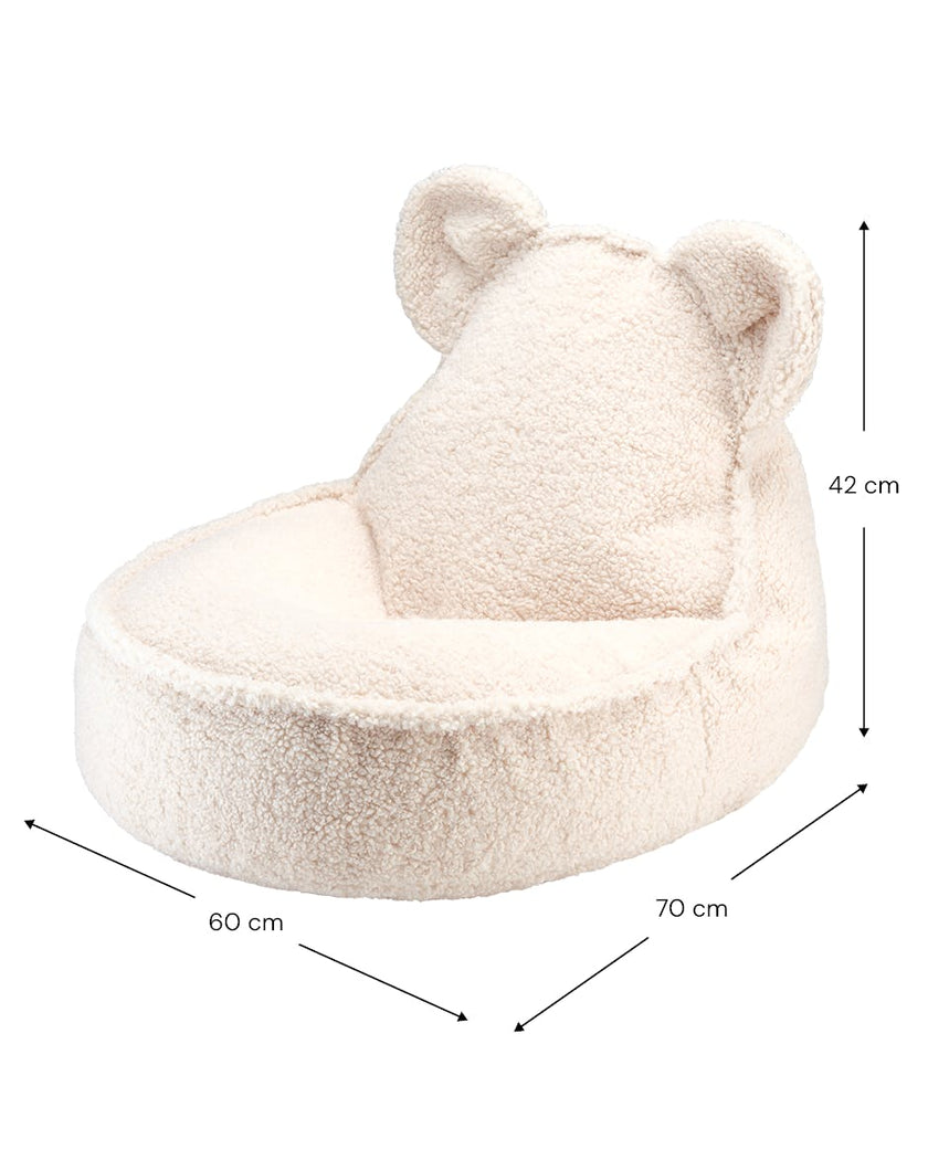 Cream White Bear Beanbag