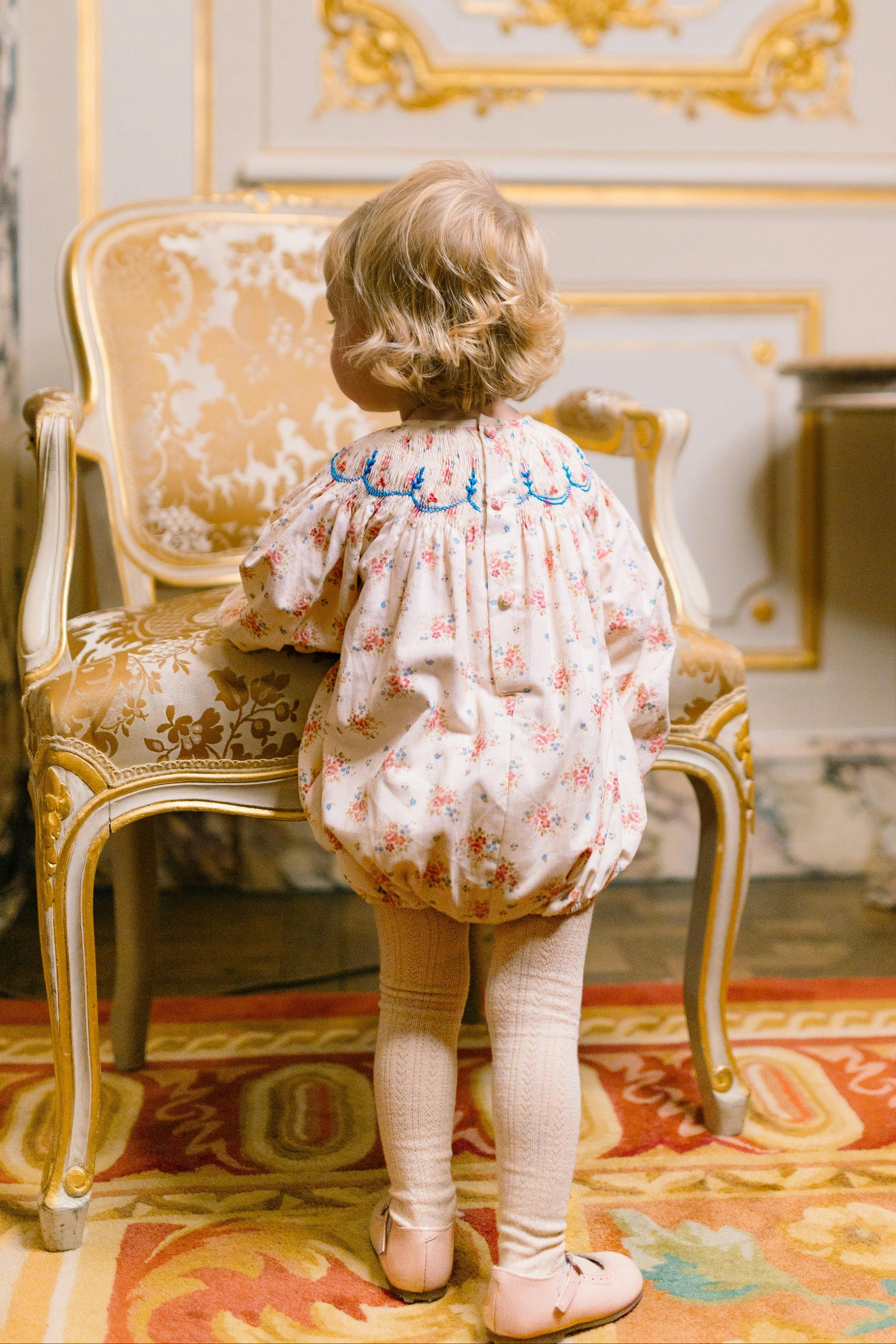 AGATHE FLORAL SMOCKED ROMPER