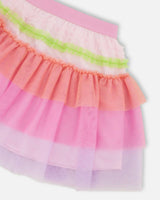 Mesh Skirt With Frills