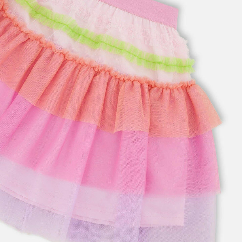 Mesh Skirt With Frills