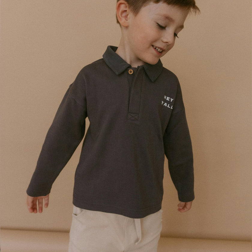 Organic Long Sleeve Polo