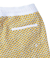 Swimshort Tommaso - Scales print mango yellow and pebble