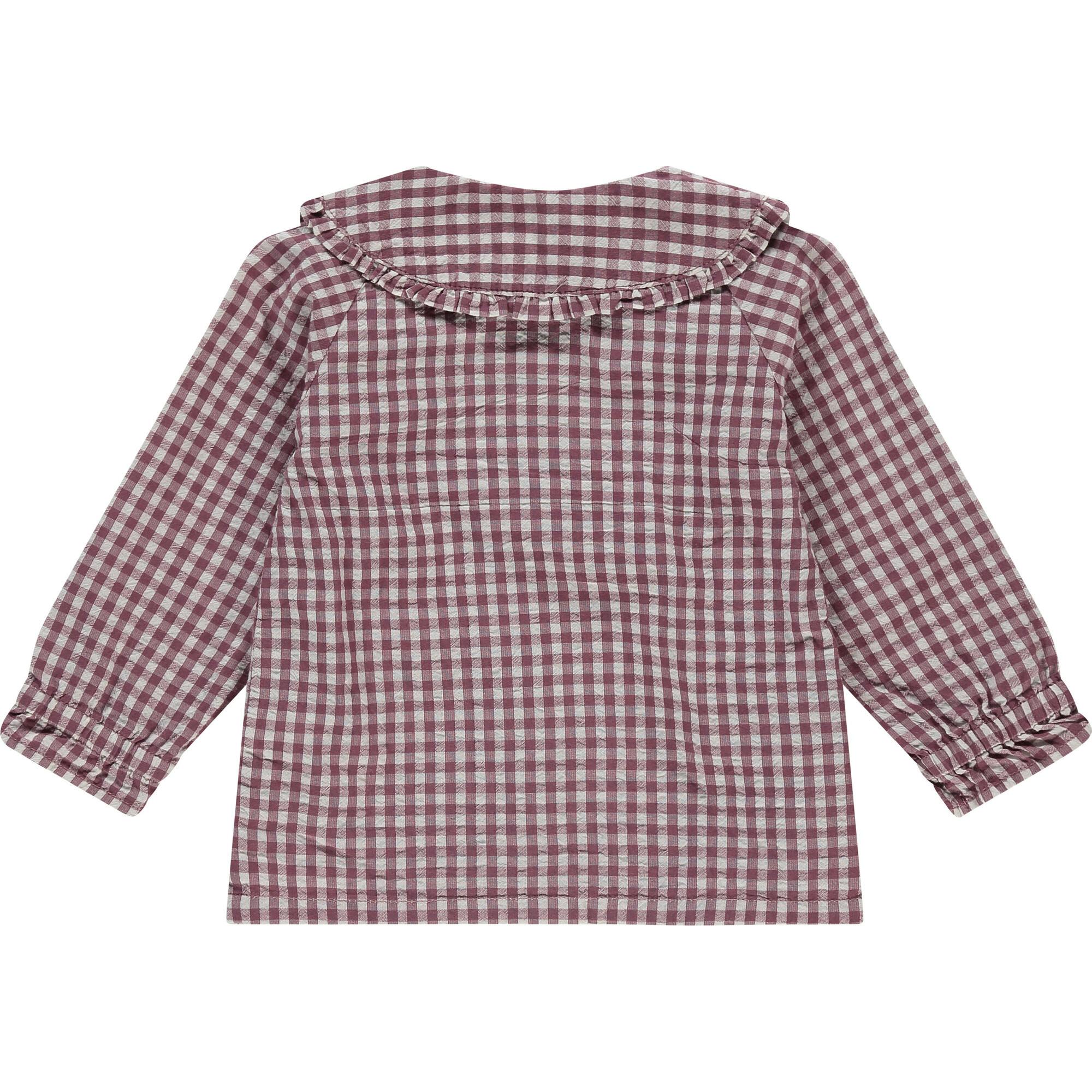 Gingham Collar Blouse