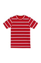 red/white ballpark stripe practice shirt