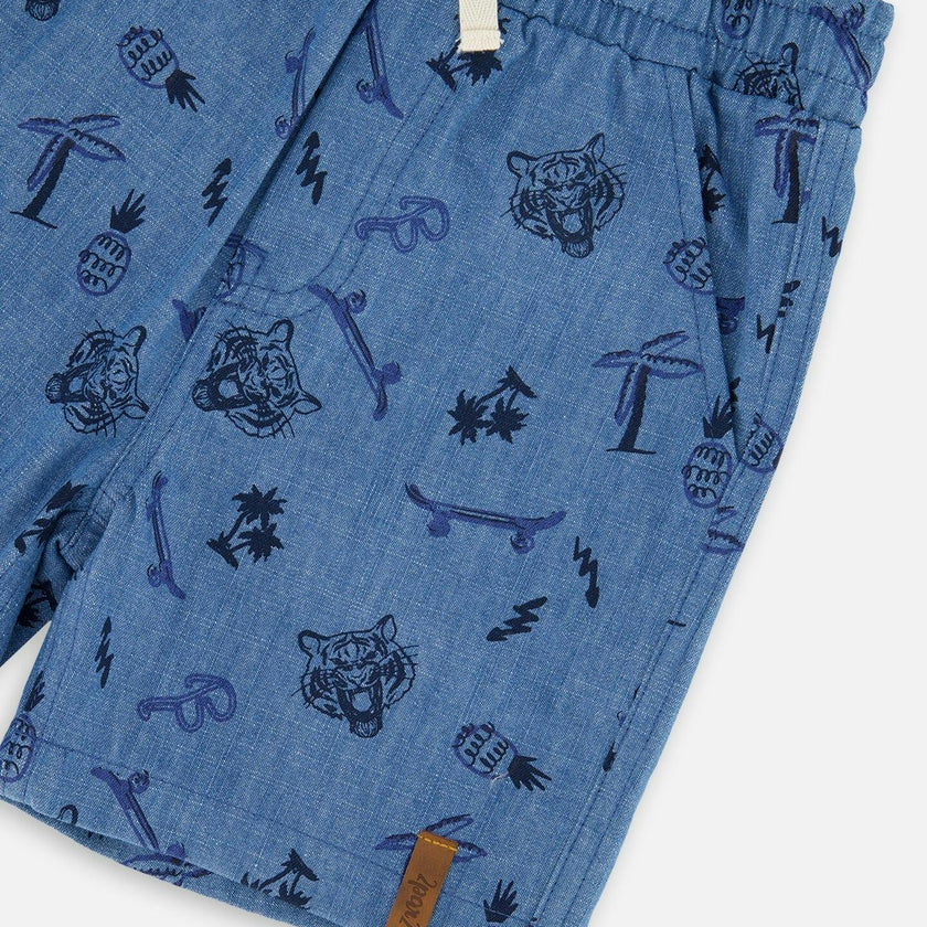 Chambray Shorts