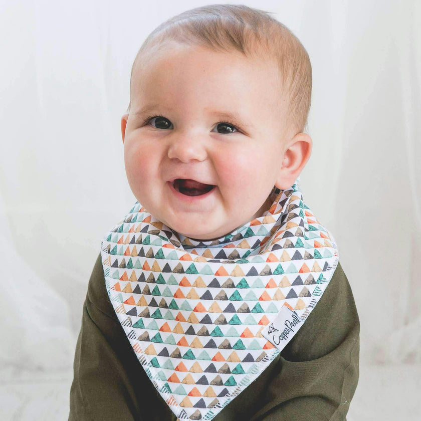 4 Pack Baby Bandana Bibs - Bison