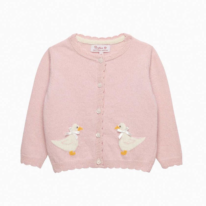 Baby Duck Cardigan in Pink