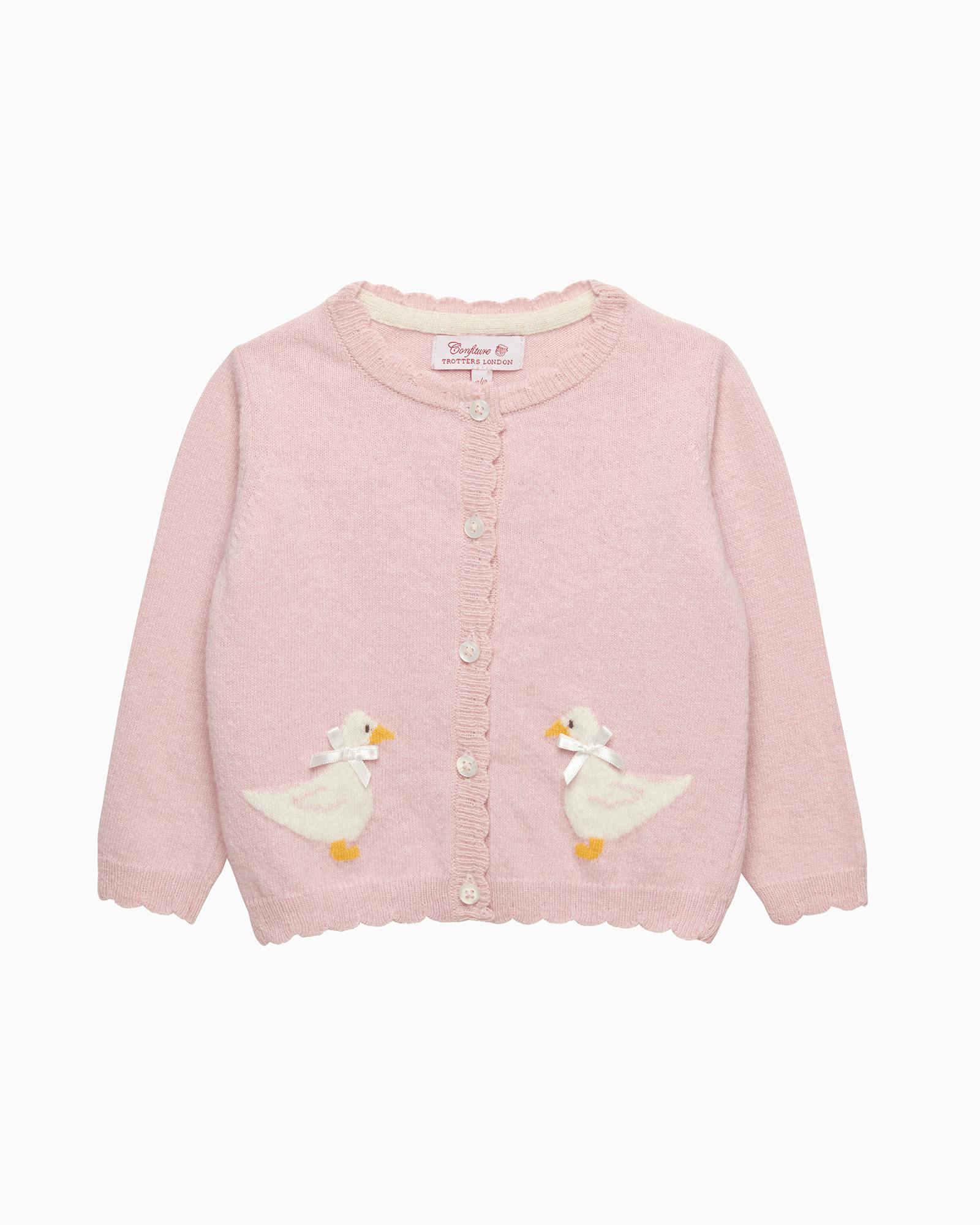 Baby Duck Cardigan in Pink