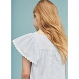 Seersucker Smocked Girl Blouse