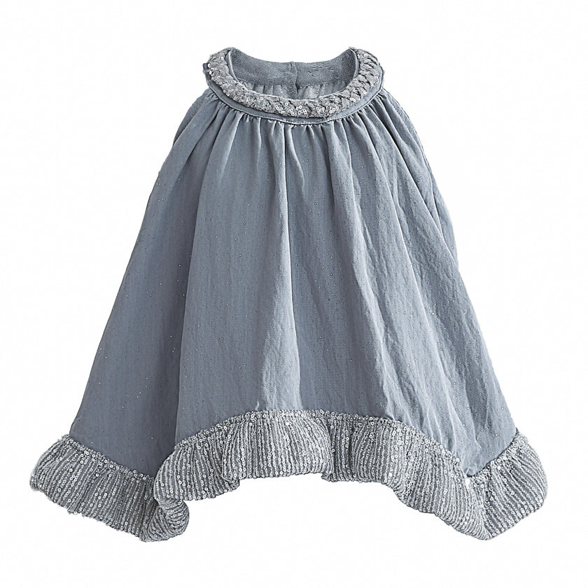 Blue Calyra Ruffle Pant Set