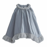 Blue Calyra Ruffle Pant Set