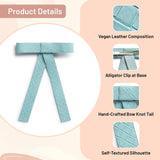 Halo Luxe Poppy Braided Woven Patent Clip - Powder Blue