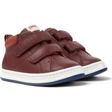 Runner Four 2-Velcro Strap Leather Sneakers, Burgundy