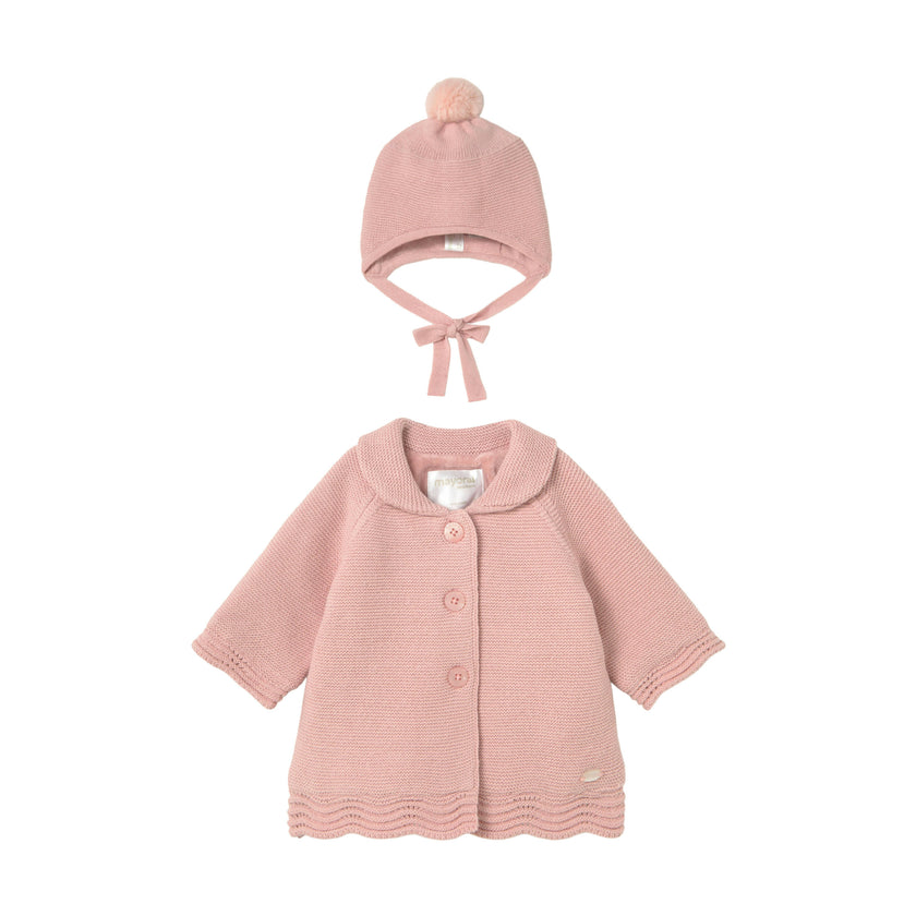 Rose Knit Jacket with Hat