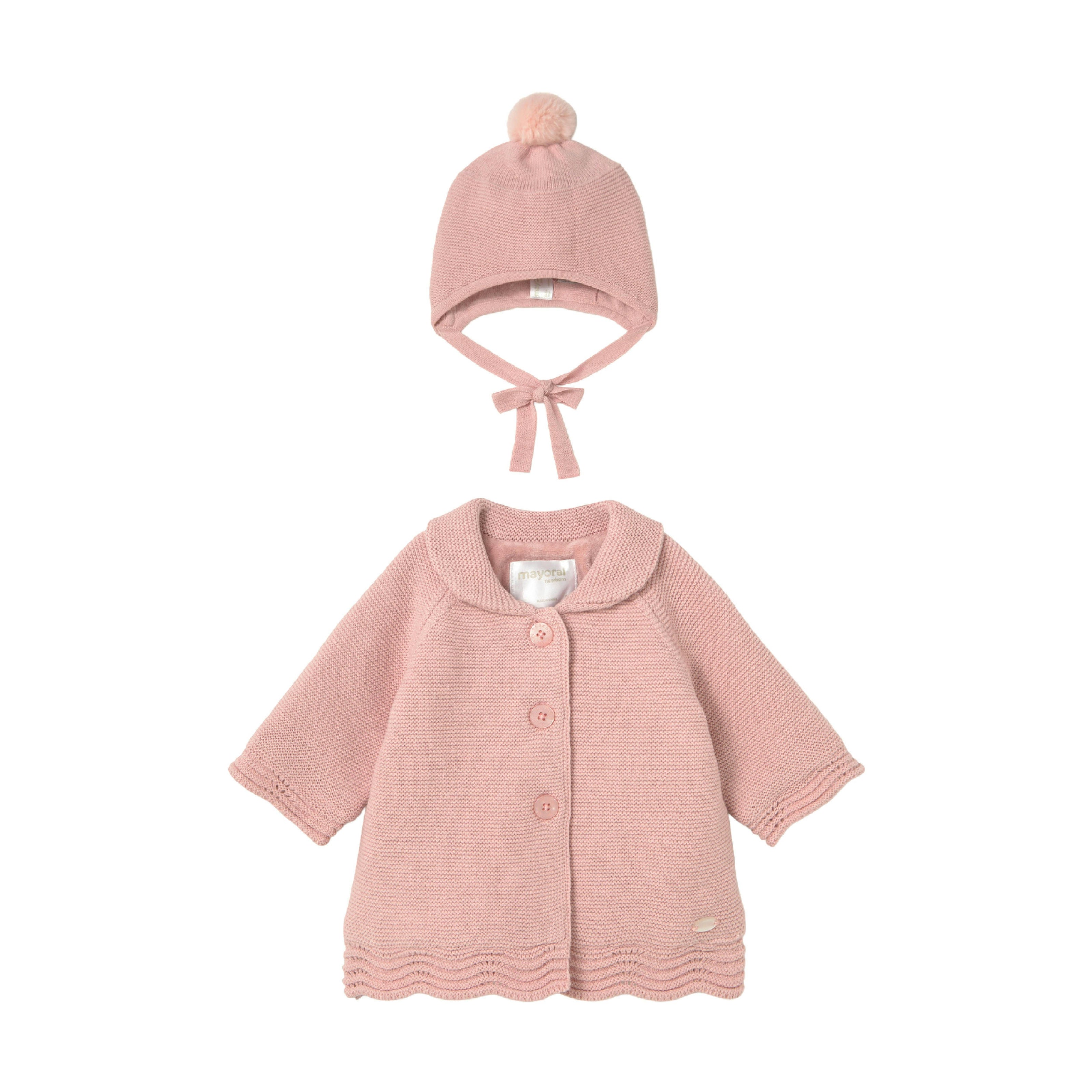Rose Knit Jacket with Hat