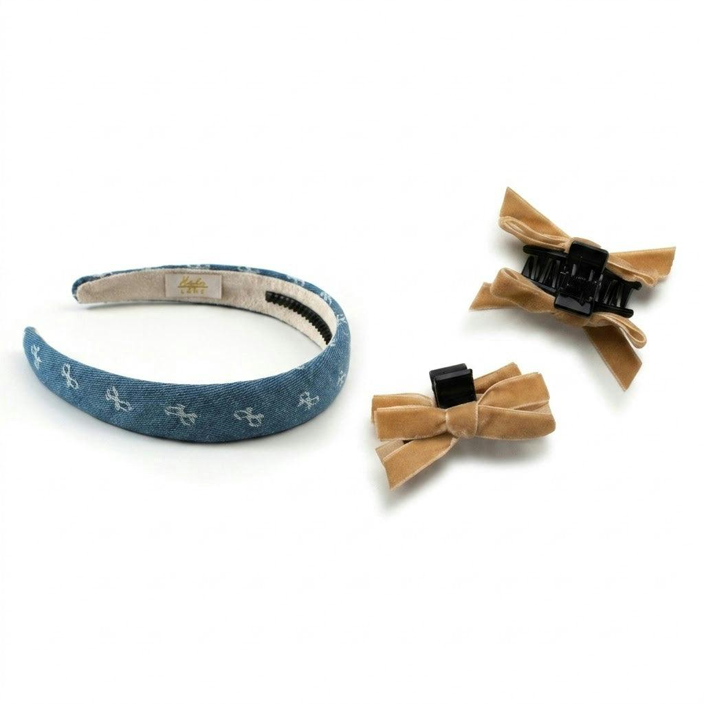 Halo Luxe Designer Hair Accessories Set - Cute & Elegant Hair Styling Set