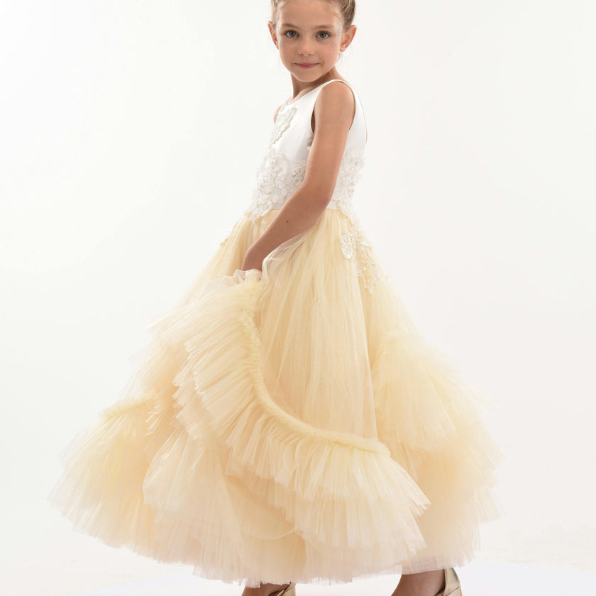 Gold Amber Tulle Dress