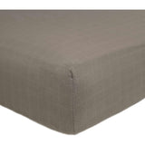 Cotton Muslin Crib Sheet - Mocha