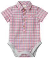RED/BLUE PLAID HELFORD WOVEN ONESIE