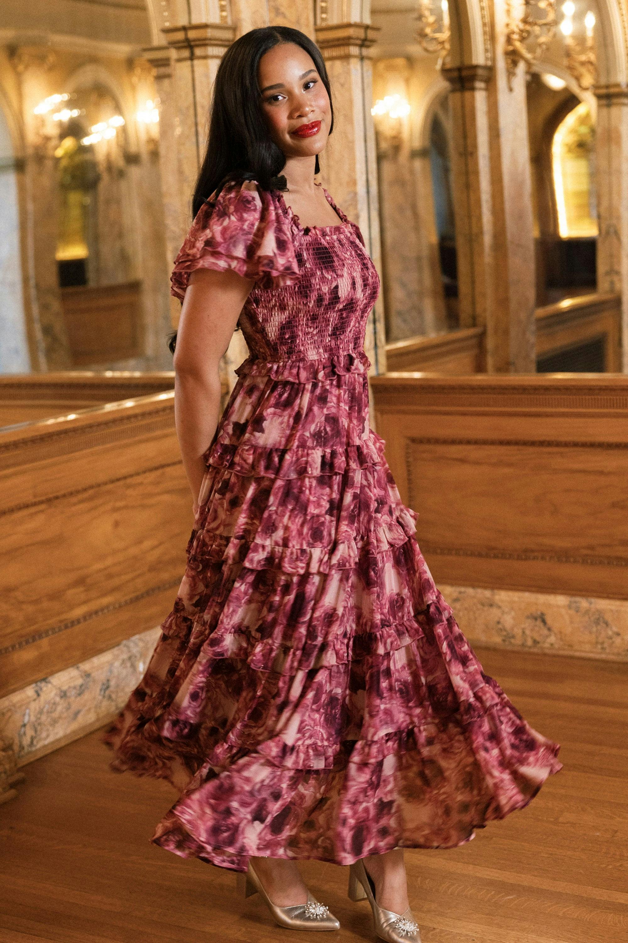 Winnie Dress in Dreamy Roses