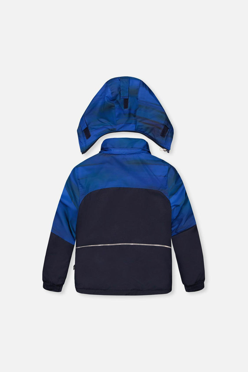 Two Piece Play Snowsuit Navy Blue and Orange with Blue Pants