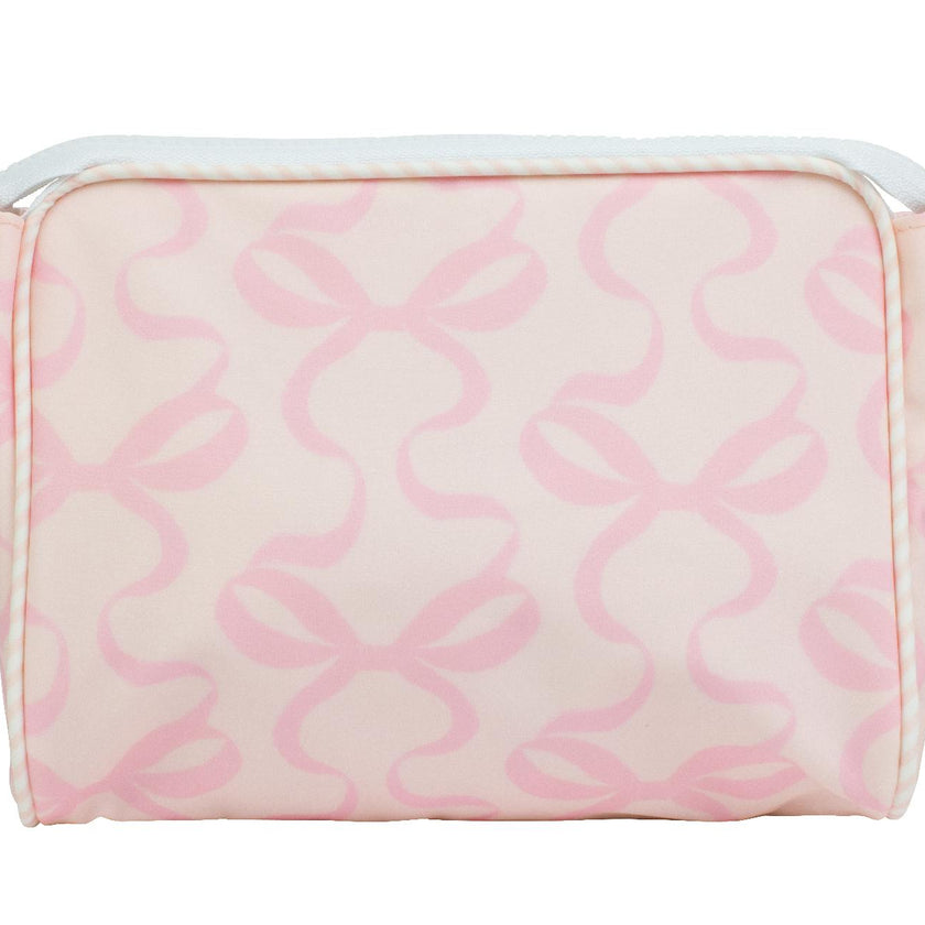 The Go Bag in Bows on Pink