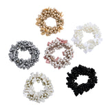 Beaded Bow Scrunchie Set