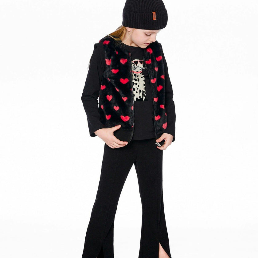 Ribbed Leggings Bootleg with Slit